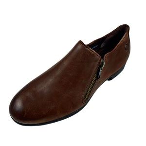 Born Womens Brown Leather Bootie Shoes D74023  Size 6.5